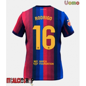 Barcelona Rodri Hernandez #16 Prima Maglia 2026-27 Manica Corta Barcelona Rodri Hernandez #16 Prima Maglia 2026-27 Manica Corta